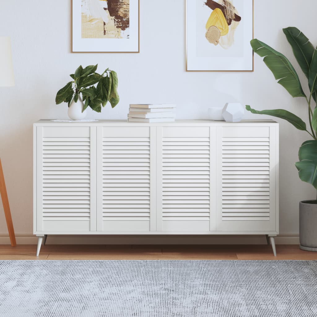 E-shop vidaXL Lamelové dvierka na skrinku 4 ks, biele 69x39,4 cm, borovica