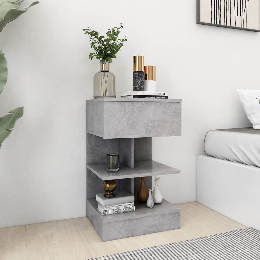 E-shop vidaXL Nočné stolíky 2 ks betónovo sivé 40x35x65 cm