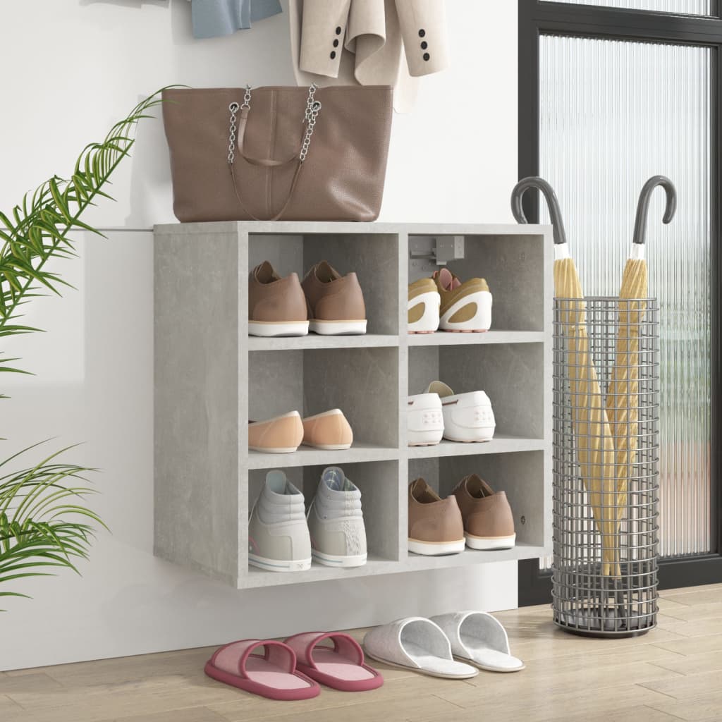 E-shop vidaXL Skrinka na topánky sivá 52,5x30x50 cm