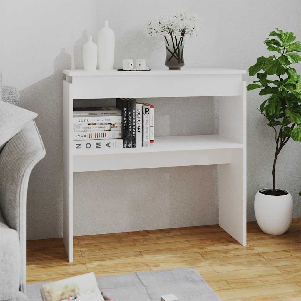 E-shop vidaXL Konzolový stolík, biely 80x30x80 cm, kompozitné drevo