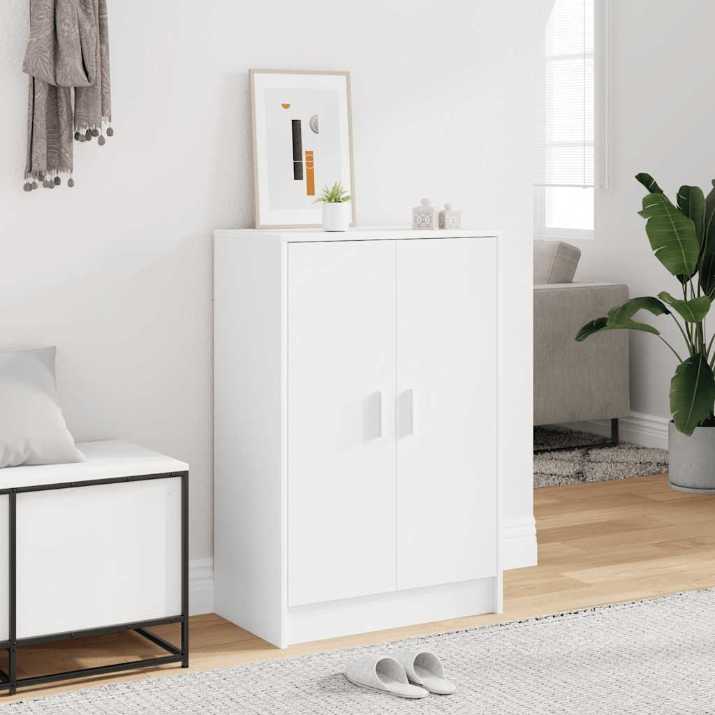 E-shop vidaXL Skrinka na topánky, biela 60x35x92 cm, kompozitné drevo