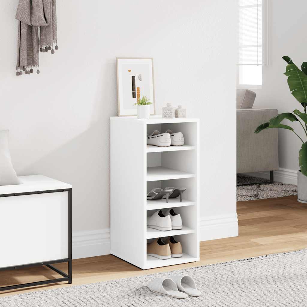 E-shop vidaXL Skrinka na topánky, biela 31,5x35x70 cm, kompozitné drevo