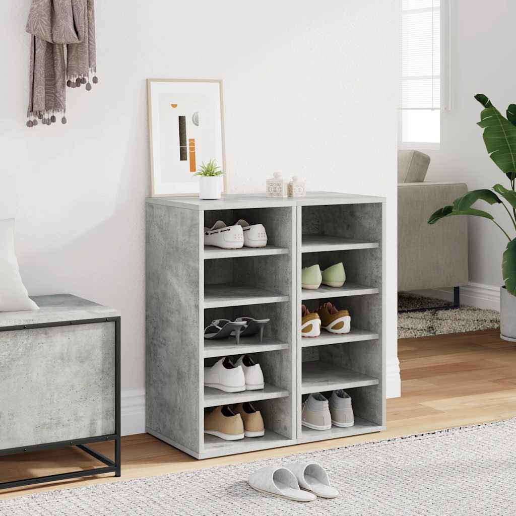 E-shop vidaXL Skrinky na topánky 2 ks, betónové 31,5x35x70cm kompozitné drevo
