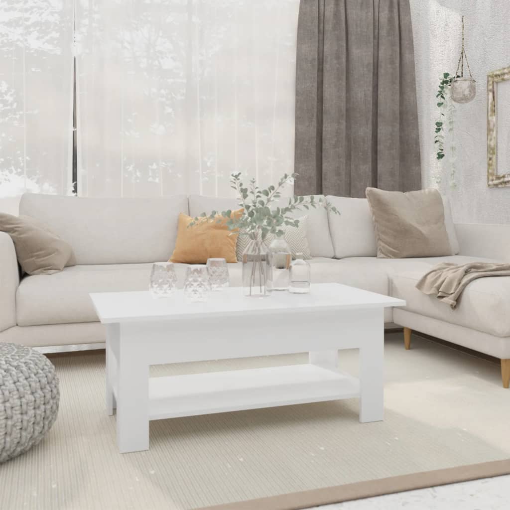 E-shop vidaXL Konferenčný stolík biely 102x55x42 cm drevotrieska