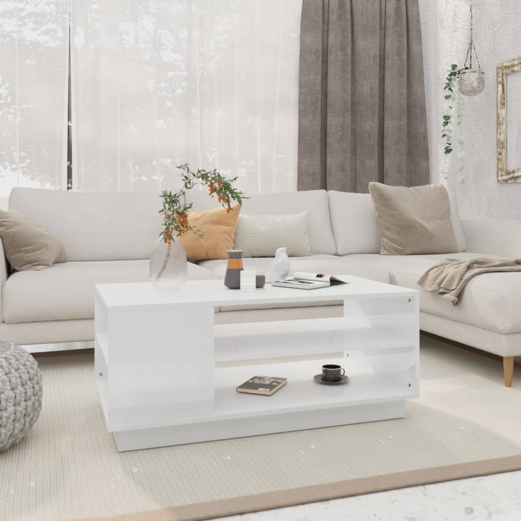 E-shop vidaXL Konferenčný stolík biely 102x55x43 cm drevotrieska
