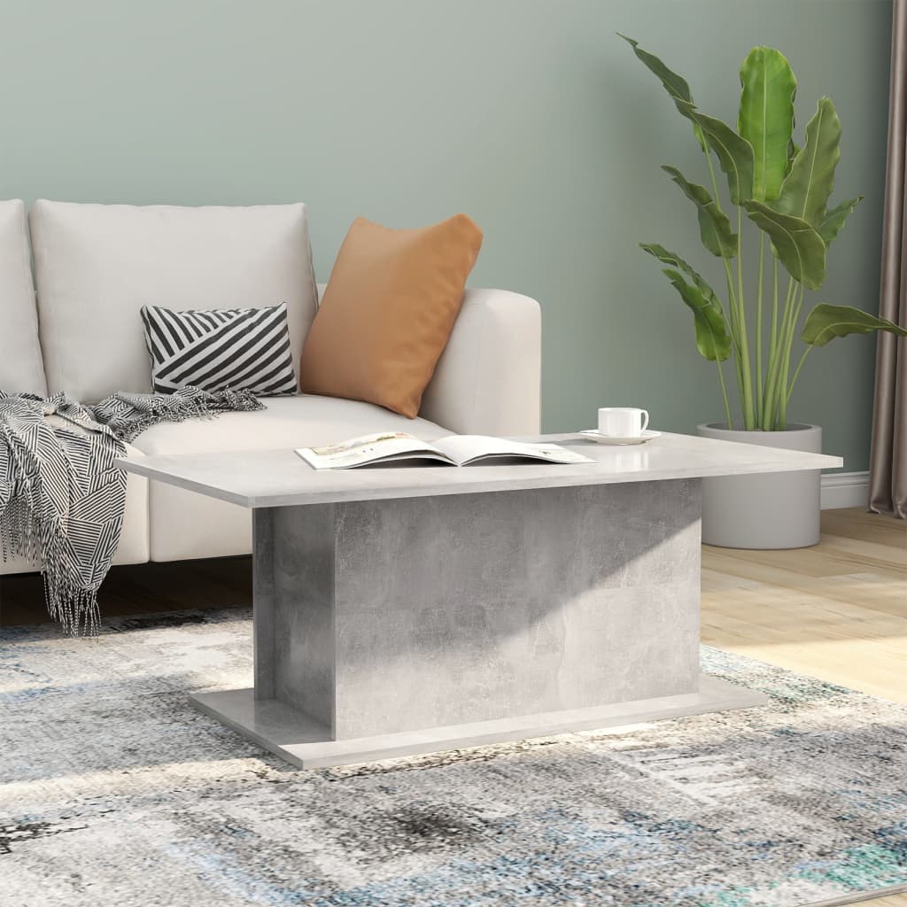 E-shop vidaXL Konferenčný stolík betónový sivý 102x55,5x40 cm drevotrieska