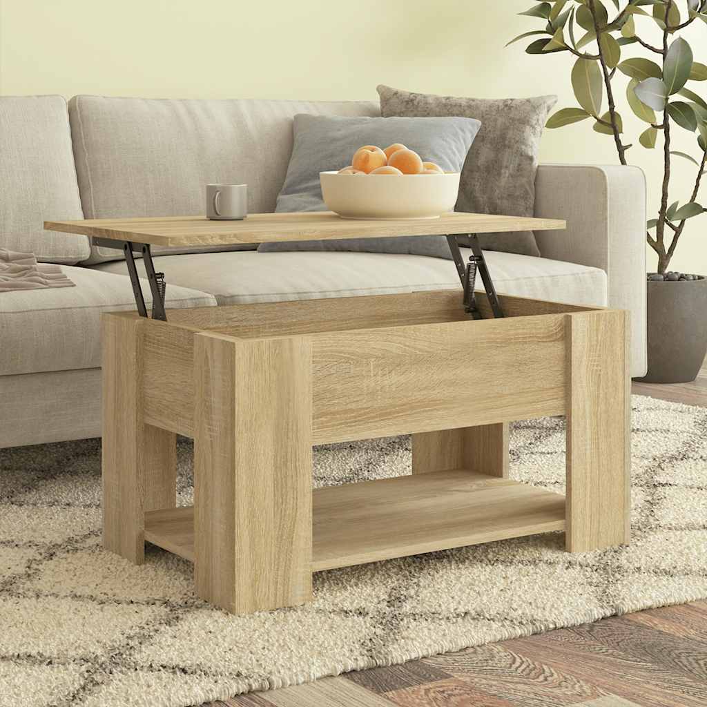 E-shop vidaXL Konferenčný stolík dub sonoma 79x49x41 cm spracované drevo