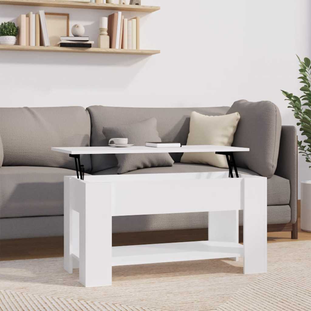 E-shop vidaXL Konferenčný stolík biely 101x49x52 cm spracované drevo