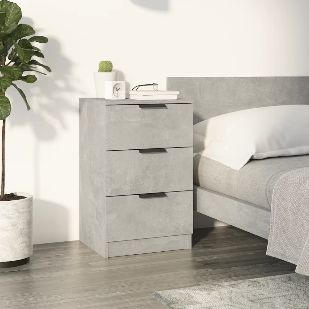 E-shop vidaXL Nočný stolík betónovo-sivý 40x36x65 cm