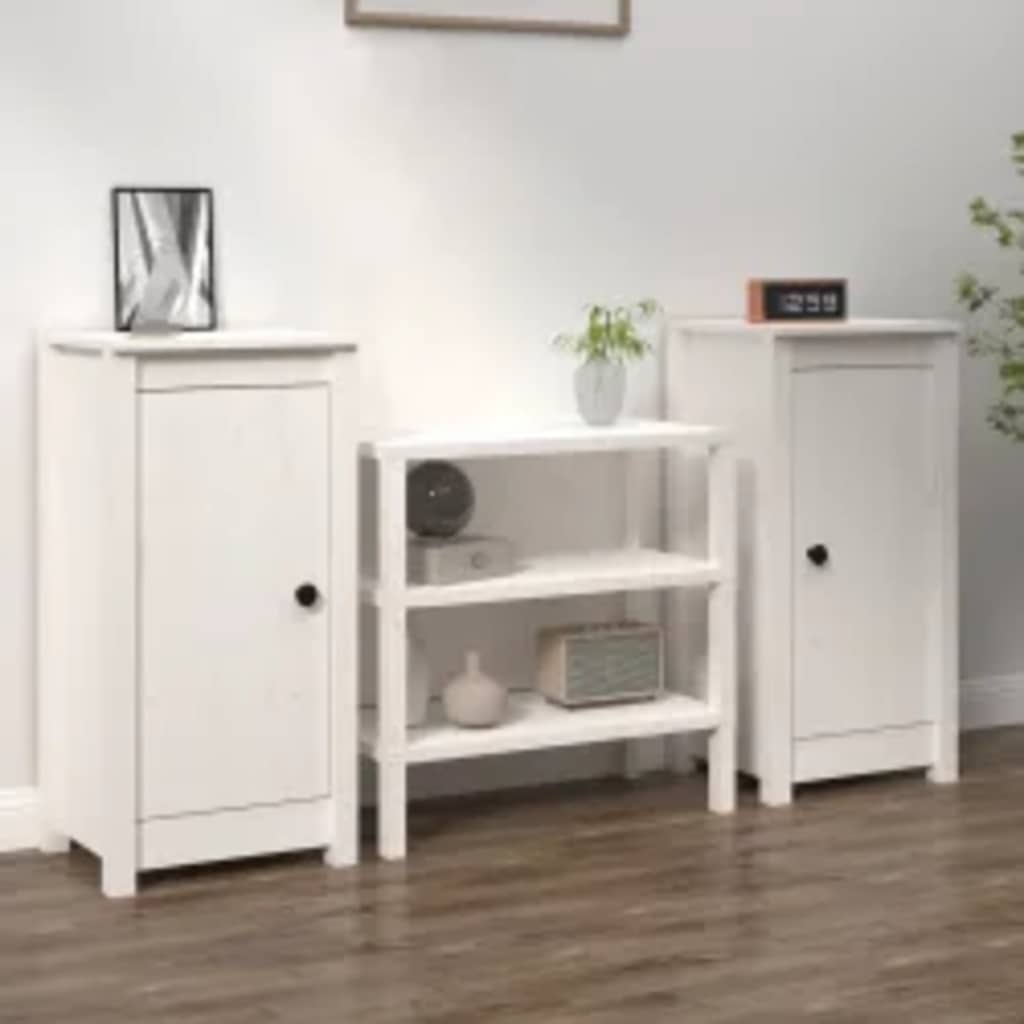 E-shop vidaXL Komody 2 ks biele 39x35x80 cm borovicový masív