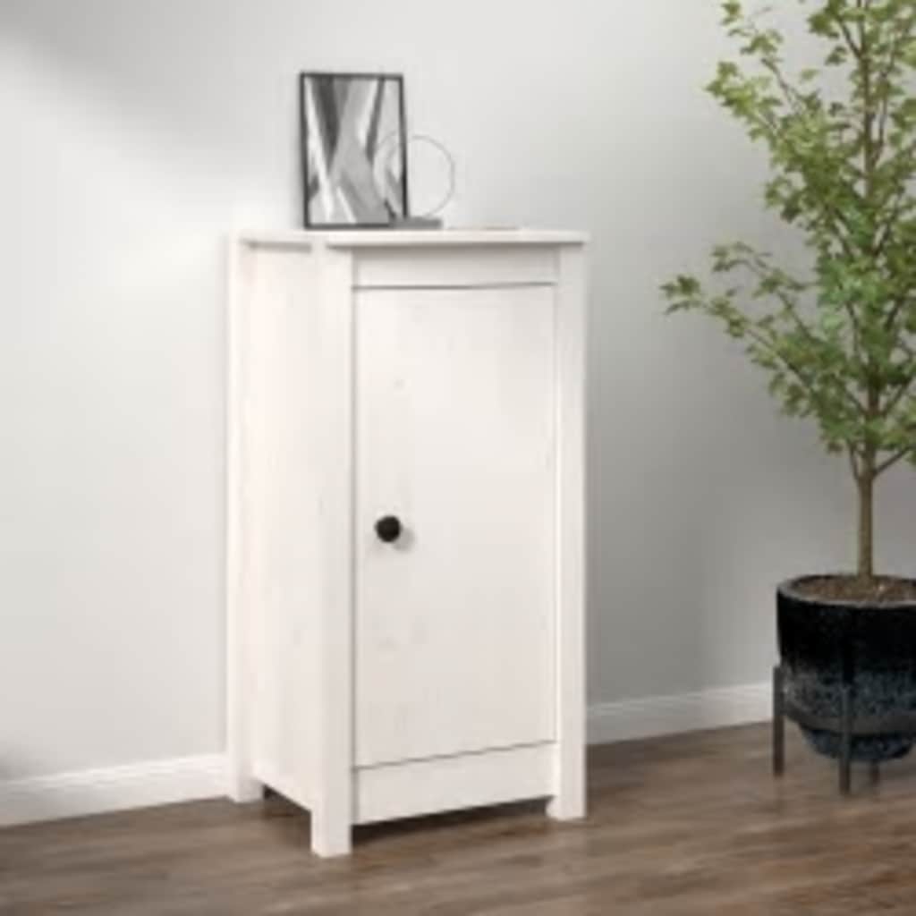 E-shop vidaXL Komoda biela 39x35x80 cm borovicový masív