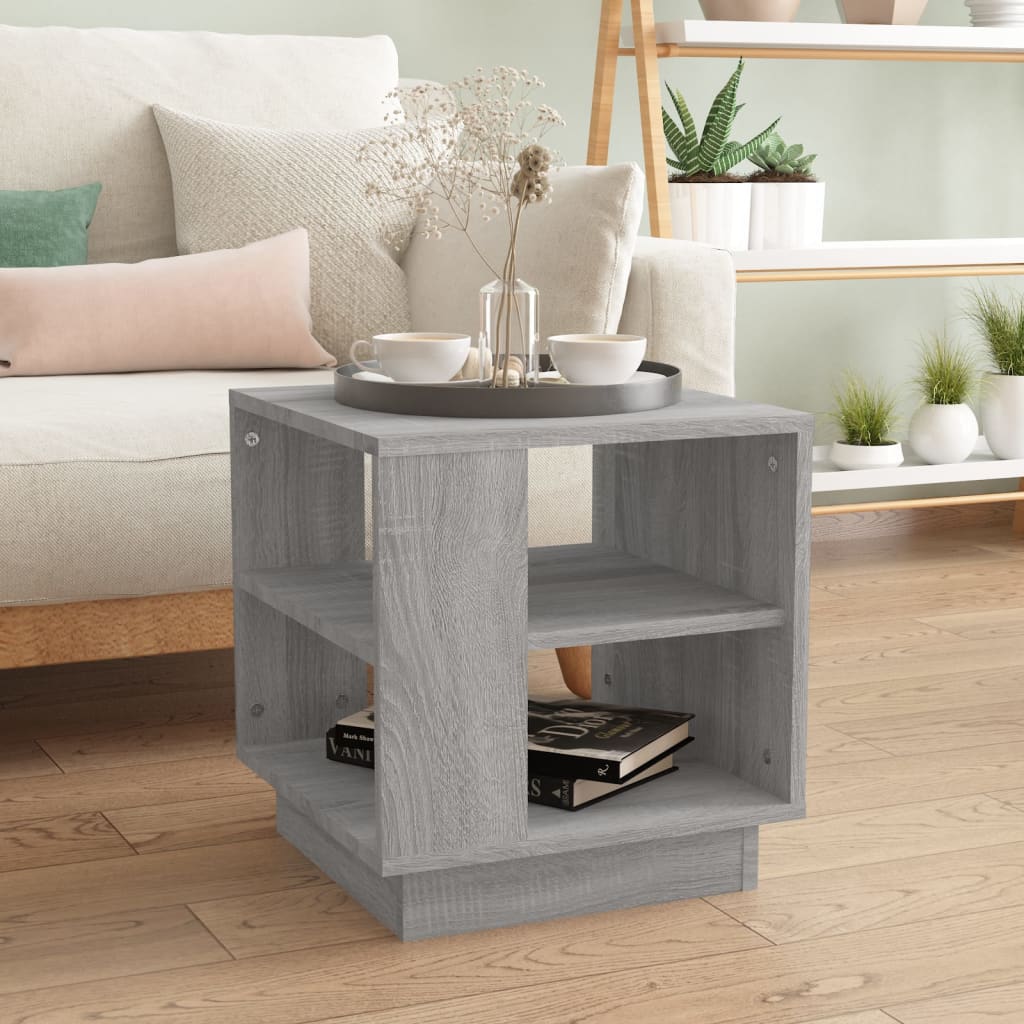 E-shop vidaXL Konferenčný stolík sivý dub sonoma 40x40x43 cm spracované drevo
