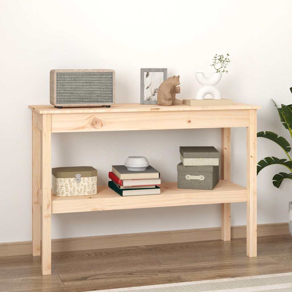 E-shop vidaXL Konzolový stolík 110x40x75 cm masívne borovicové drevo
