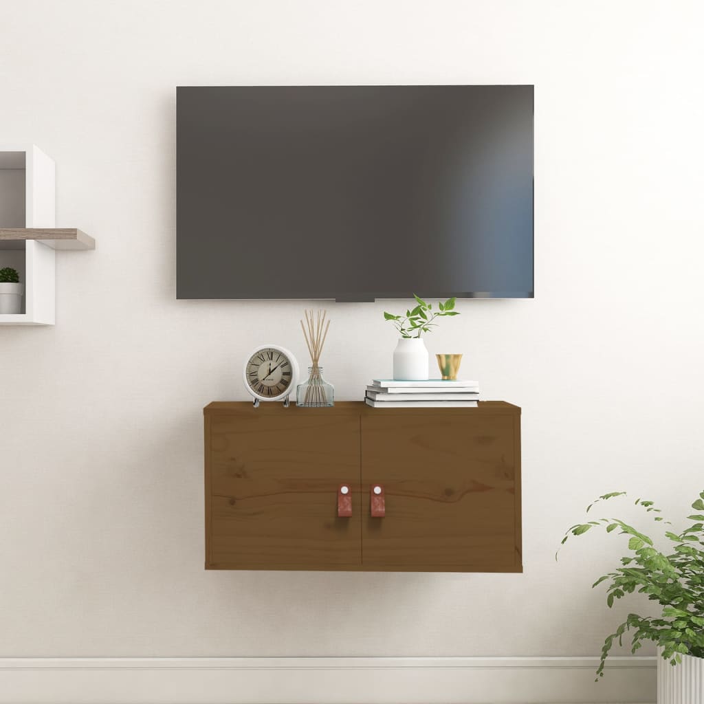 E-shop vidaXL Nástenná skrinka medovo-hnedá 60x30x30 cm masívna borovica