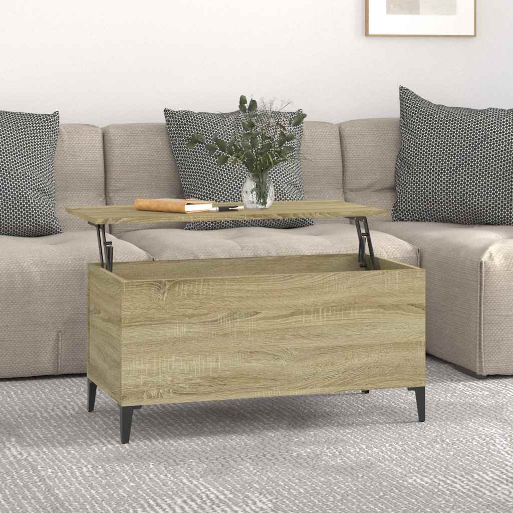 E-shop vidaXL Konferenčný stolík dub sonoma 90x44,5x45 cm spracované drevo