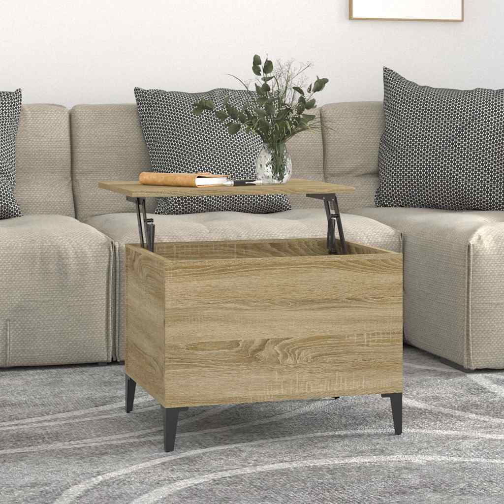 E-shop vidaXL Konferenčný stolík dub sonoma 60x44,5x45 cm spracované drevo