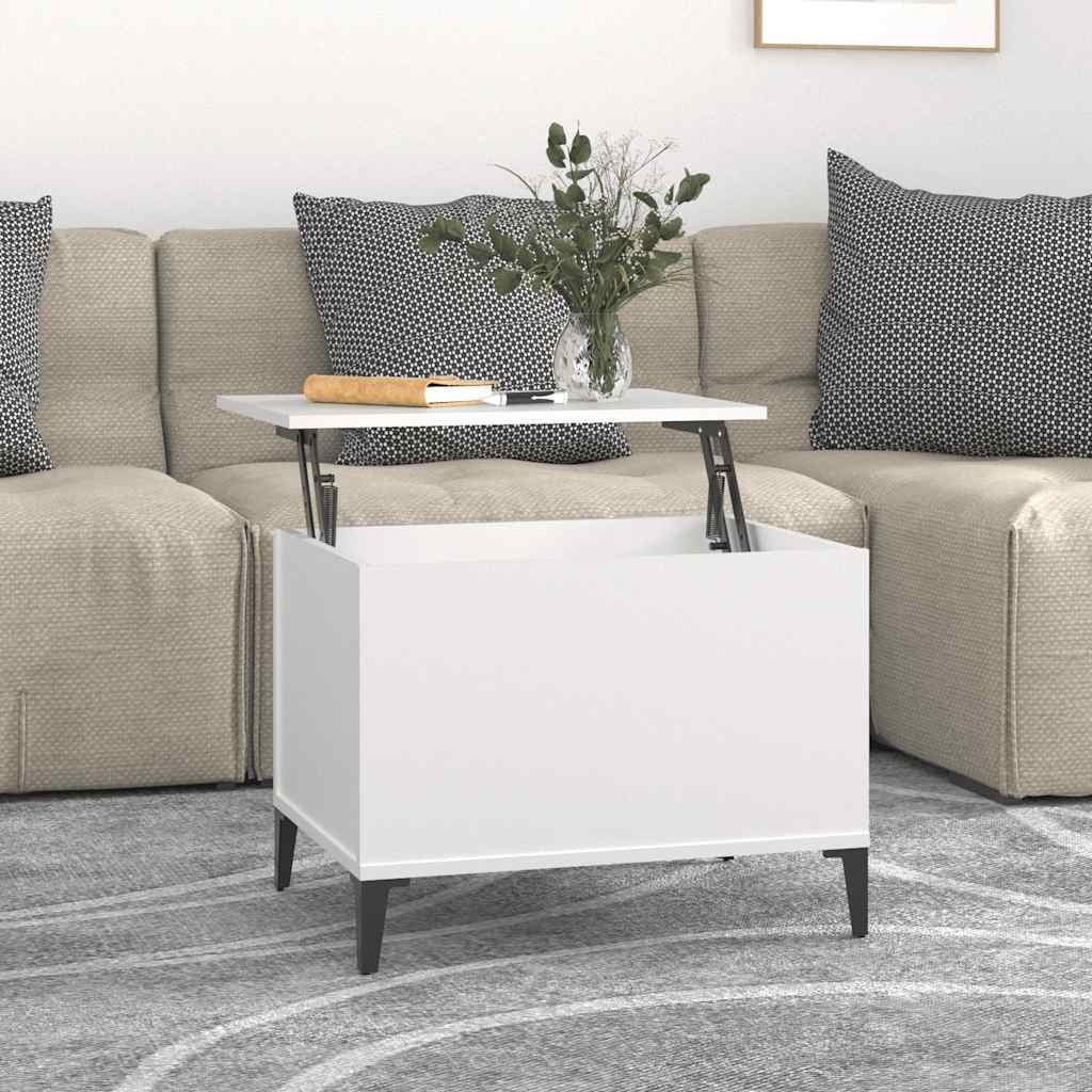 E-shop vidaXL Konferenčný stolík biely 60x44,5x45 cm spracované drevo