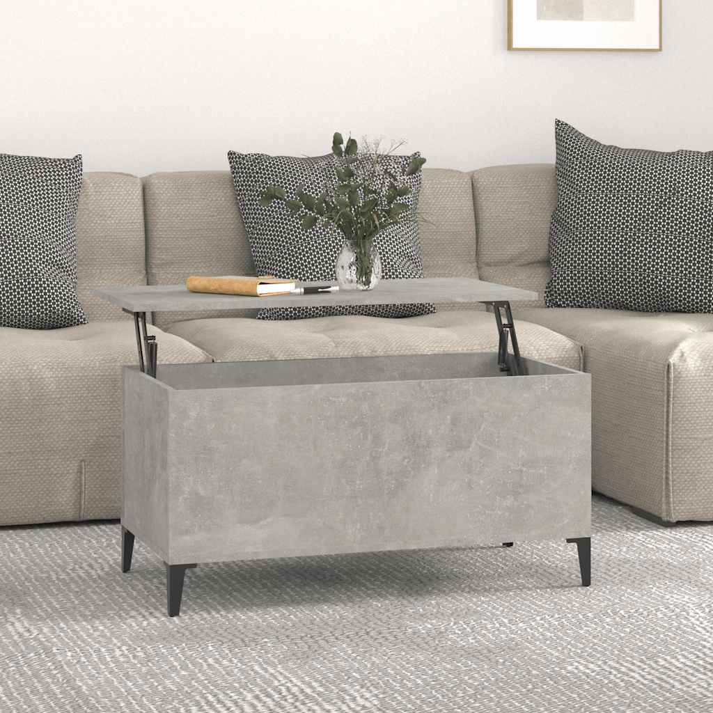 E-shop vidaXL Konferenčný stolík betónovosivý 90x44,5x45 cm spracované drevo