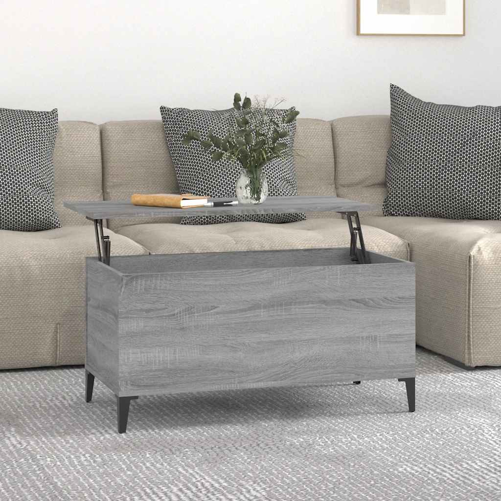 E-shop vidaXL Konferenčný stolík sivý sonoma 90x44,5x45 spracované drevo