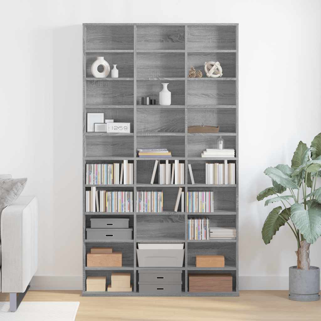 E-shop vidaXL CD skrinka sivá sonoma 102x23x177,5 cm spracované drevo