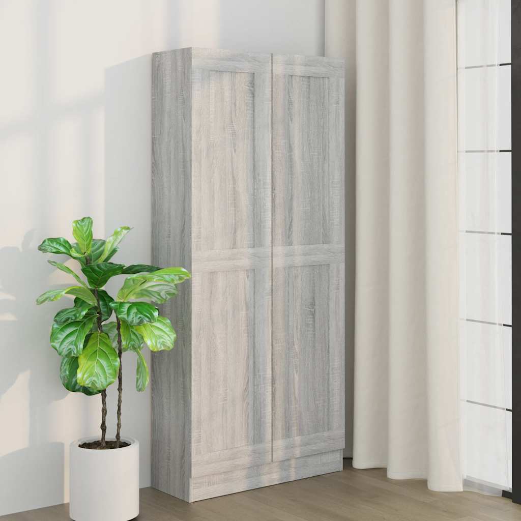 E-shop vidaXL Knižnica sivý dub sonoma 82,5x30,5x185,5 cm spracované drevo