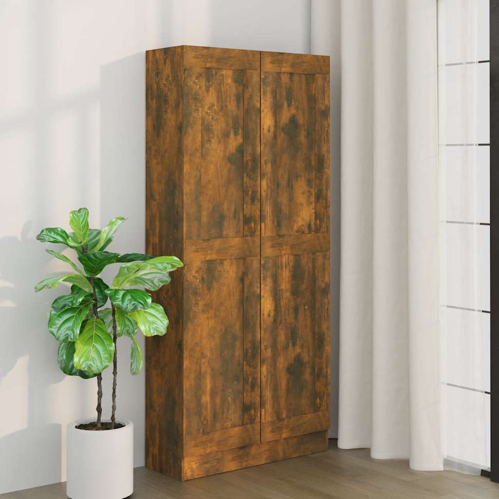 E-shop vidaXL Knižnica dymový dub 82,5x30,5x185,5 cm spracované drevo