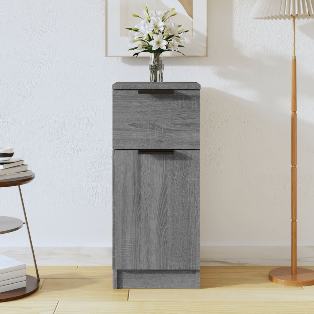 E-shop vidaXL Komoda sivý dub sonoma 30x30x70 cm spracované drevo