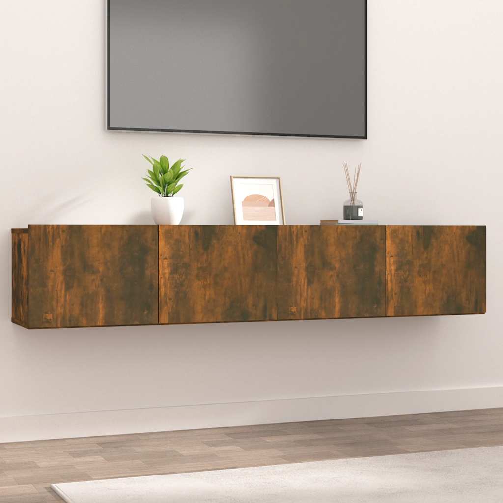 E-shop vidaXL TV stolíky 2 ks dymový dub 80x30x30 cm spracované drevo