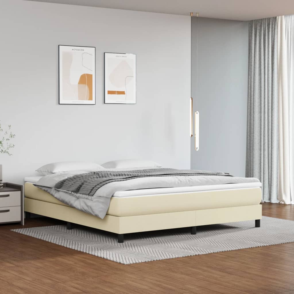 E-shop vidaXL Matrac s taštičkovými pružinami stredná tvrdosť krémový 160x200x20cm umelá koža