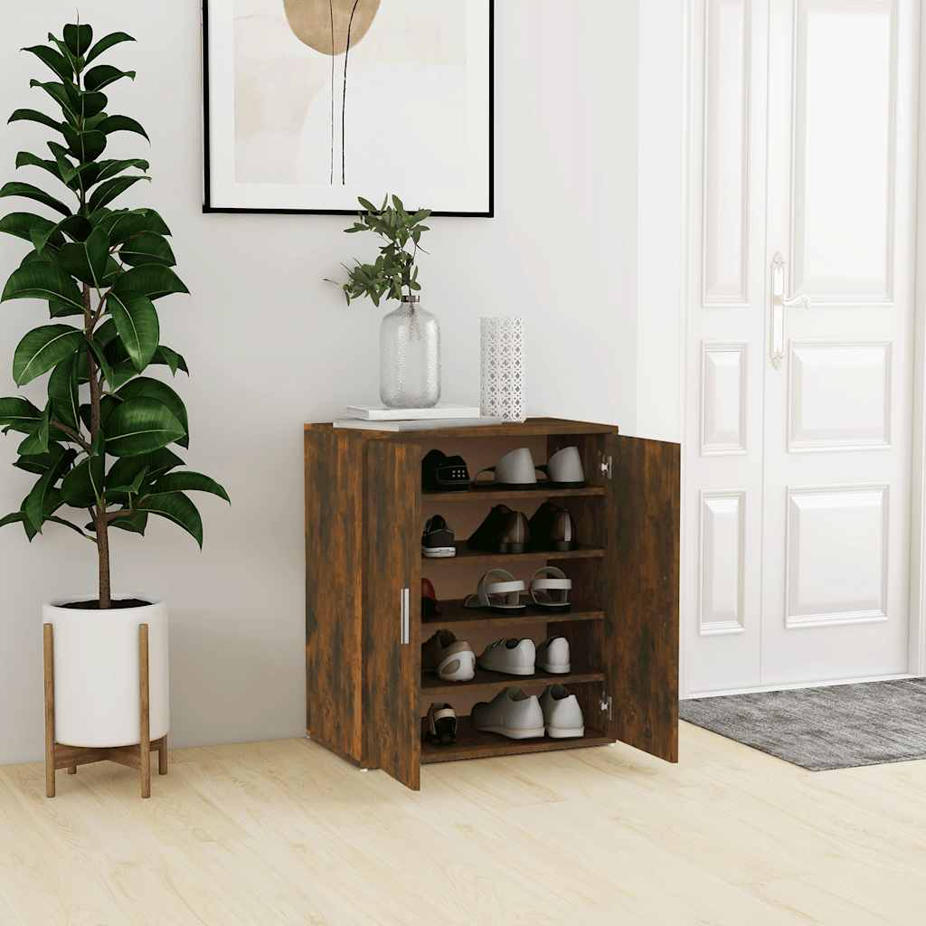E-shop vidaXL Botník dymový dub 60x35x70 cm spracované drevo