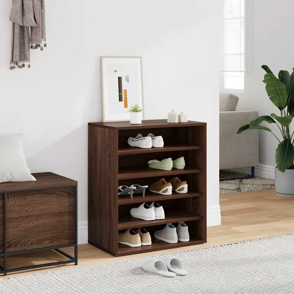E-shop vidaXL Botník hnedý dub 60x35x70 cm spracované drevo