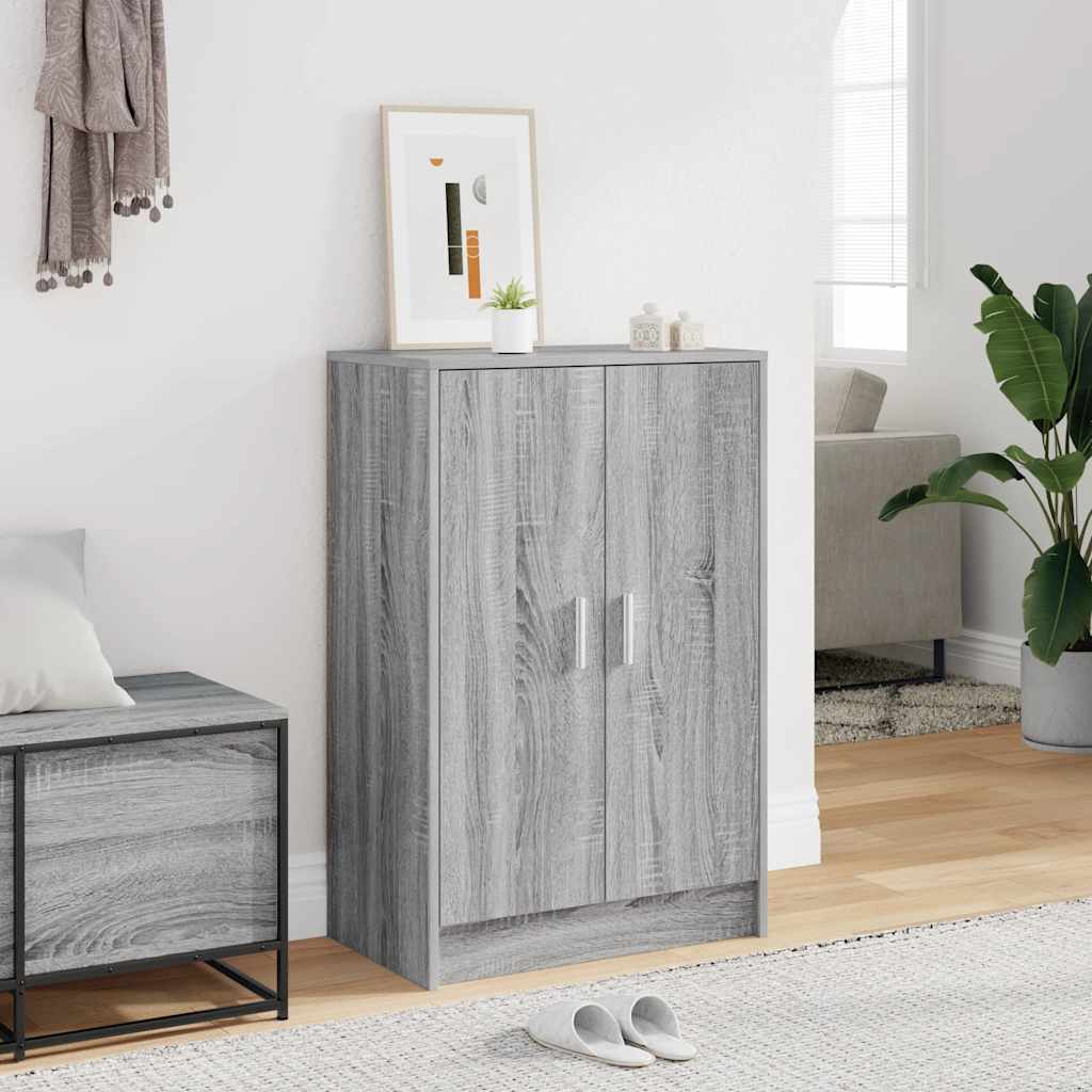 E-shop vidaXL Botník sivý dub sonoma 60x35x92 cm spracované drevo