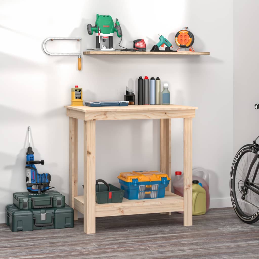 E-shop vidaXL Pracovná lavica 80x50x80 cm masívna borovica