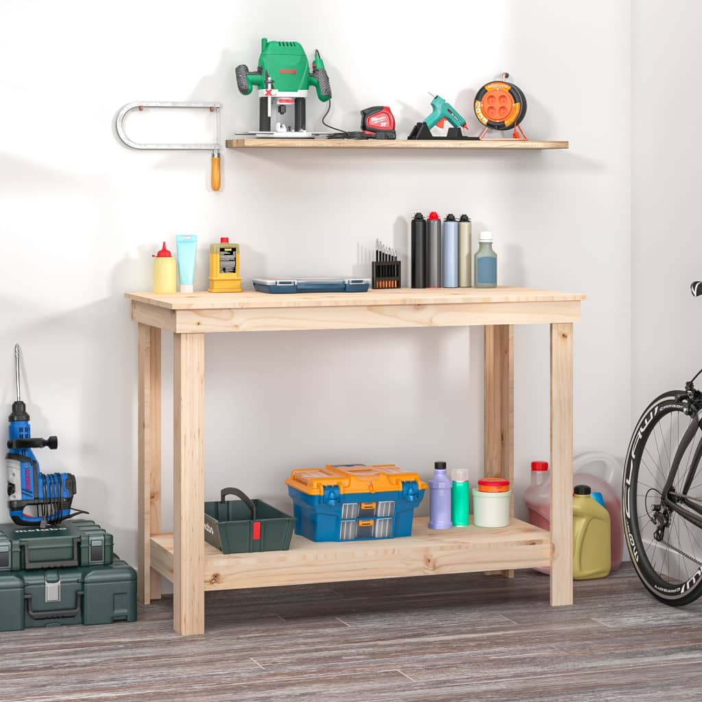 E-shop vidaXL Pracovná lavica 110x50x80 cm masívna borovica