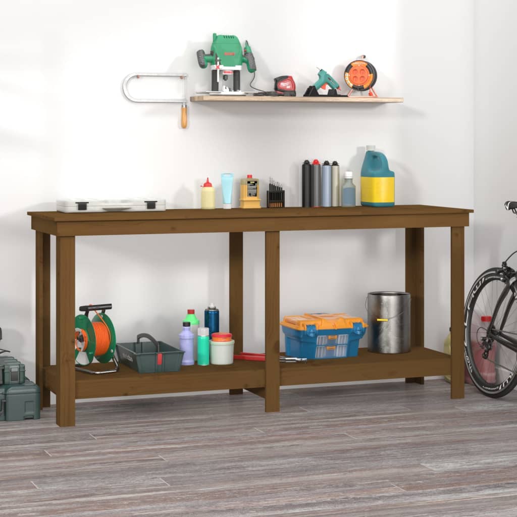 E-shop vidaXL Pracovná lavica medová 180x50x80 cm masívna borovica