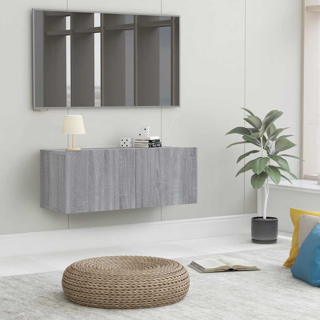 E-shop vidaXL TV skrinka sivý dub sonoma 80x30x30 cm spracované drevo