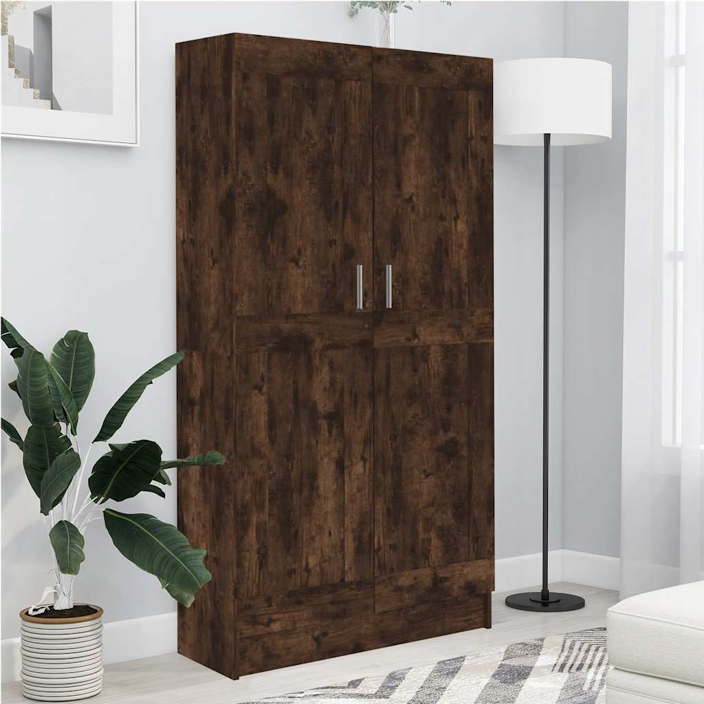 E-shop vidaXL Knižnica dymový dub 82,5x30,5x150 cm spracované drevo