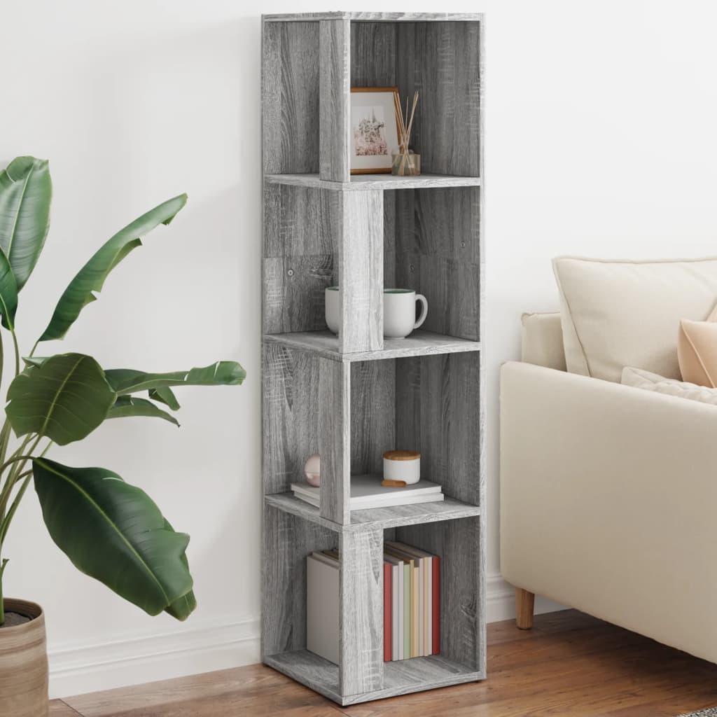 E-shop vidaXL Rohová skrinka sivý dub sonoma 33x33x132 cm spracované drevo