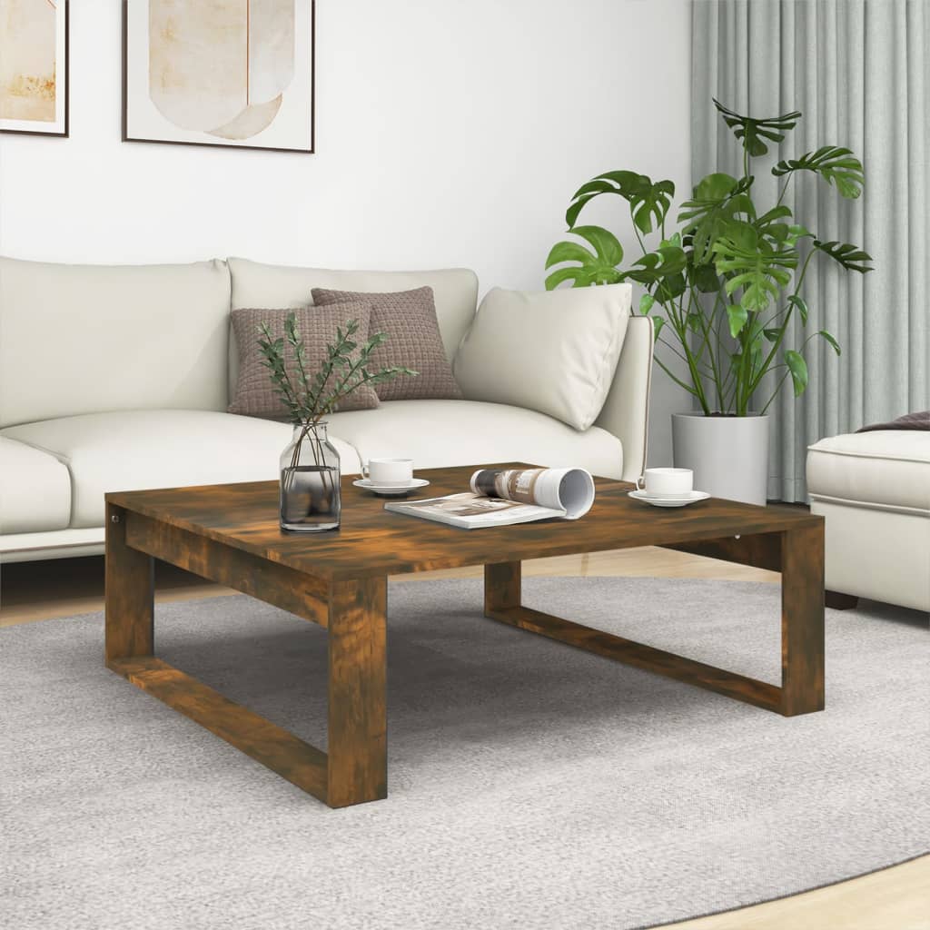 E-shop vidaXL Konferenčný stolík dymový dub 100x100x35 cm spracované drevo