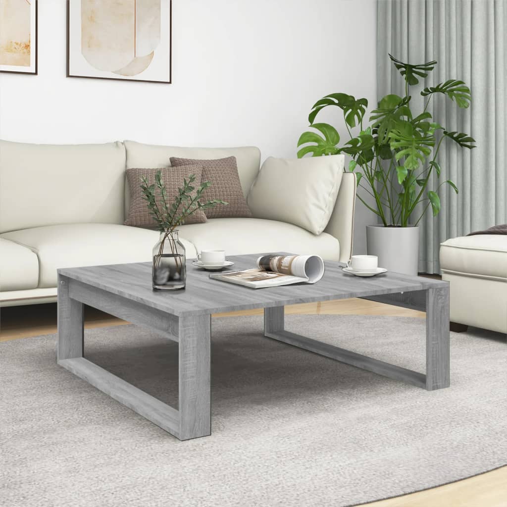 E-shop vidaXL Konferenčný stolík sivý sonoma 100x100x35cm spracované drevo