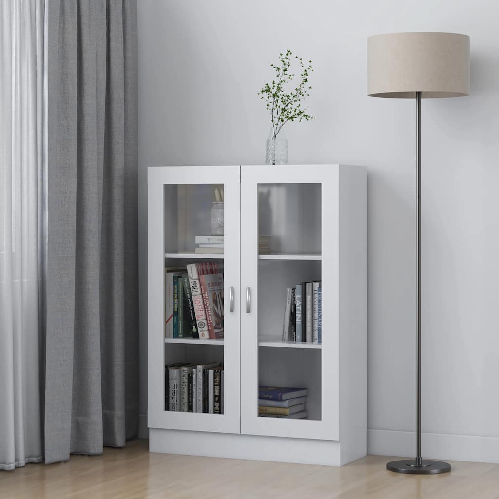 E-shop vidaXL Vitrína, biela 82,5x30,5x115 cm, kompozitné drevo