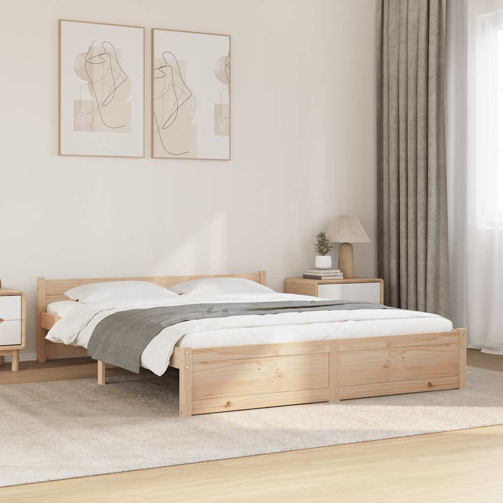 E-shop vidaXL Posteľný rám masívne drevo 140x190 cm