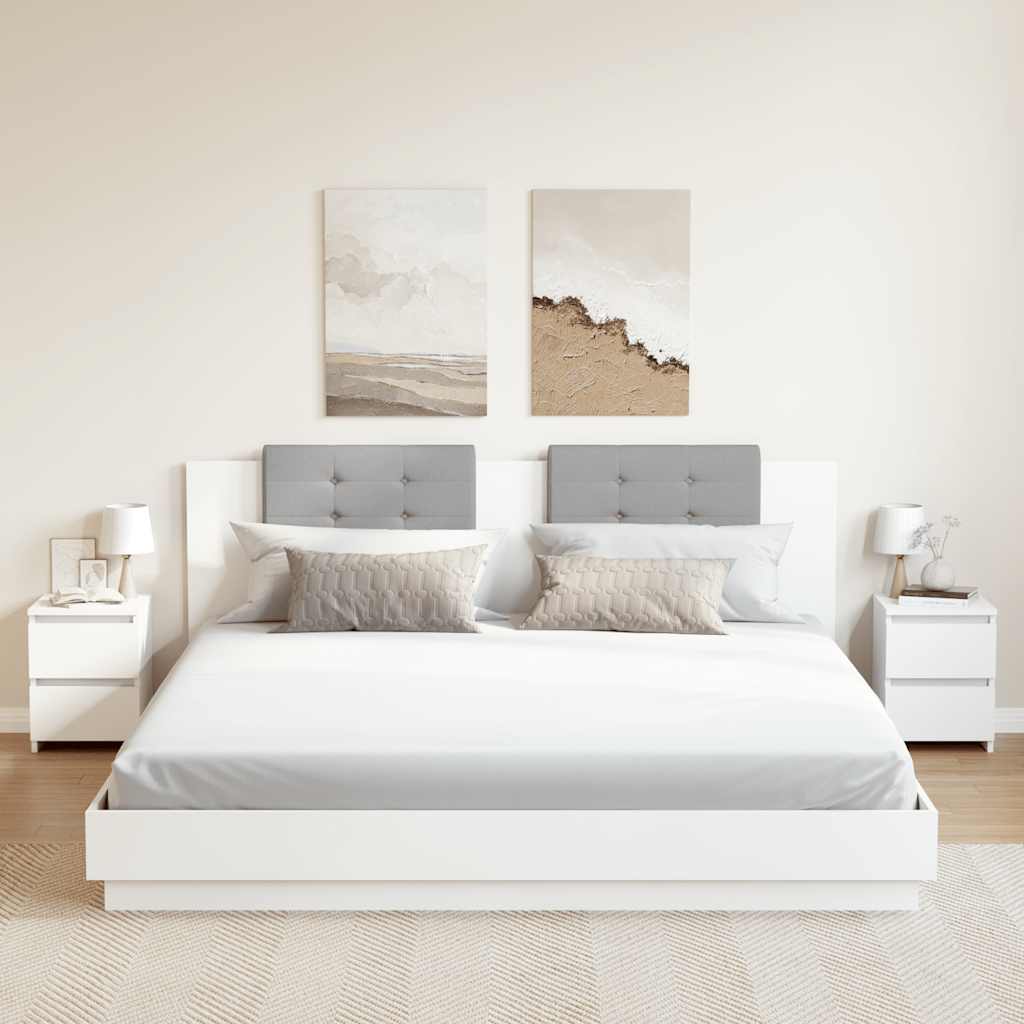 E-shop vidaXL Nočné stolíky 2 ks, biele 30x30x40 cm, kompozitné drevo