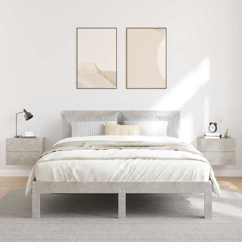 E-shop vidaXL Nočné stolíky 2 ks, betónovo sivé 40x30x30 cm, kompozitné drevo