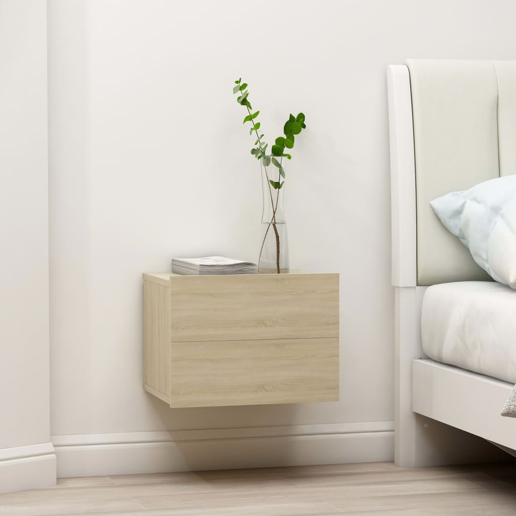 E-shop vidaXL Nočné stolíky 2 ks, dub sonoma 40x30x30 cm, kompozitné drevo