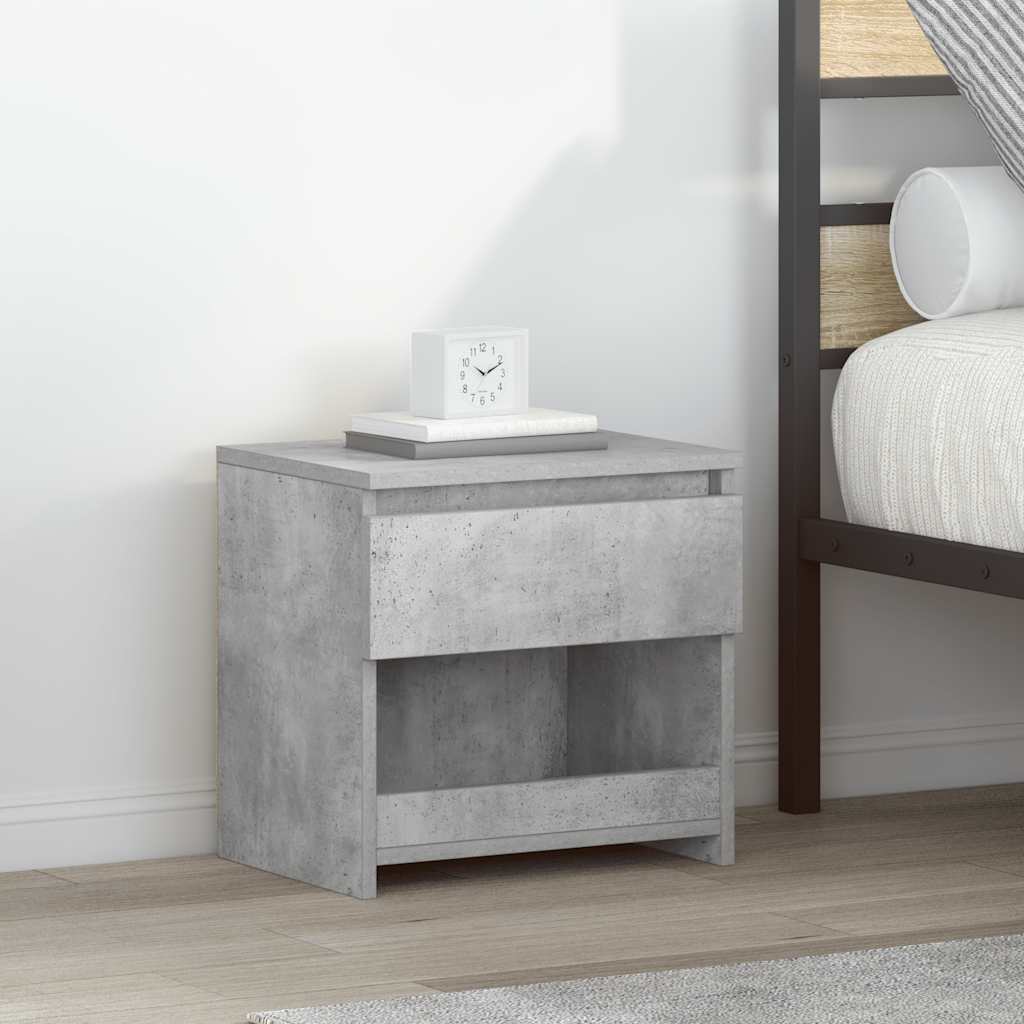 E-shop vidaXL Nočné stolíky 2 ks, betónovo sivé 40x30x39 cm, kompozitné drevo