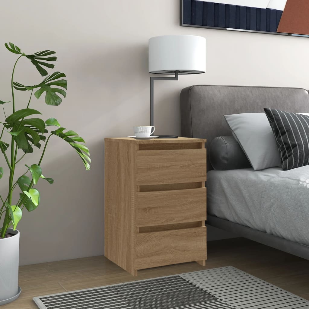 E-shop vidaXL Nočný stolík, dub sonoma 40x35x62,5 cm, kompozitné drevo