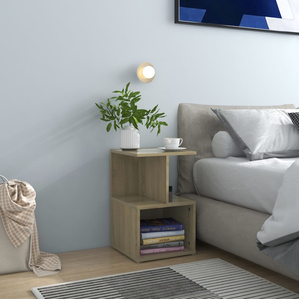 E-shop vidaXL Nočné stolíky 2 ks, dub sonoma 35x35x55 cm, kompozitné drevo
