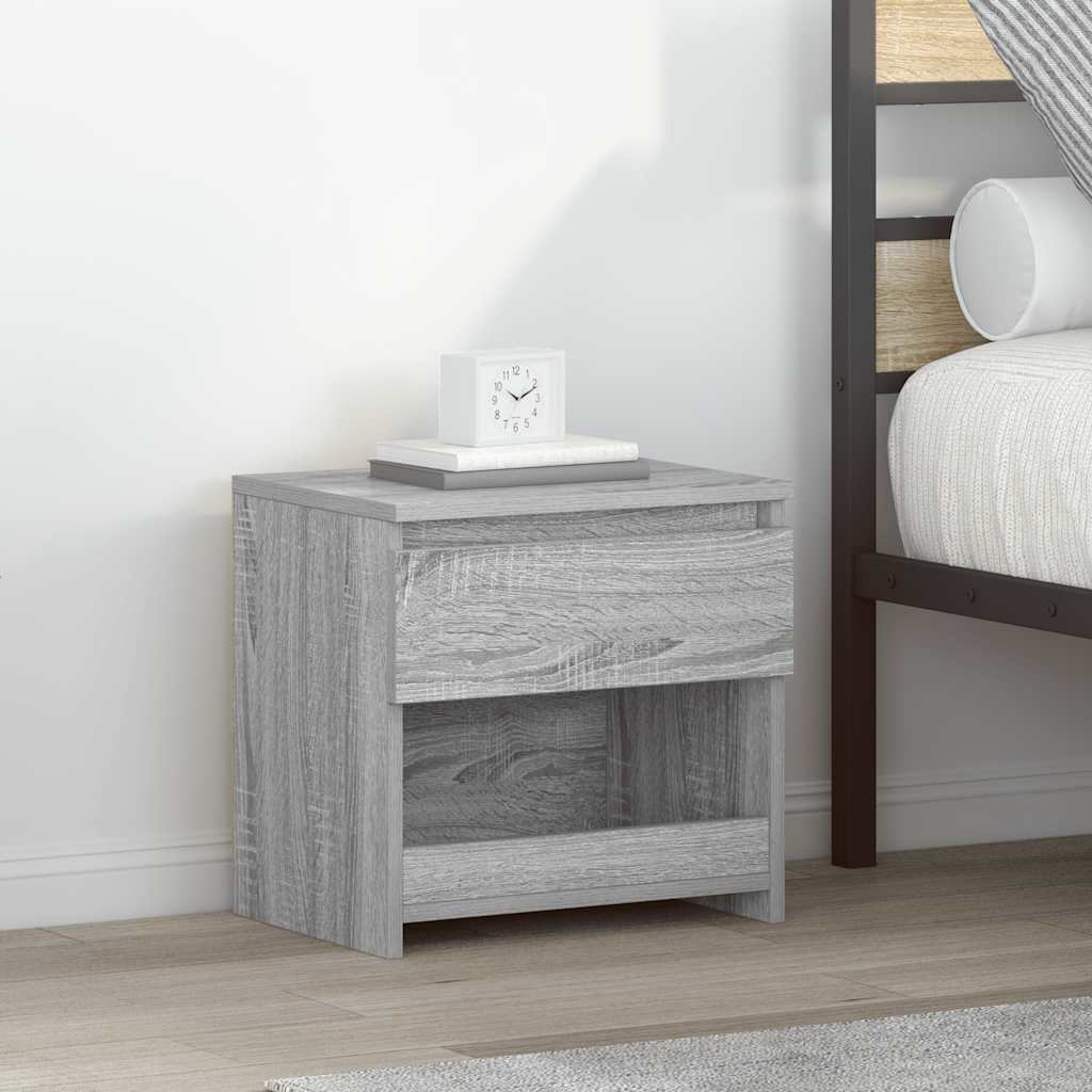 E-shop vidaXL Nočné stolíky 2 ks sivé sonoma 40x30x39 cm spracované drevo