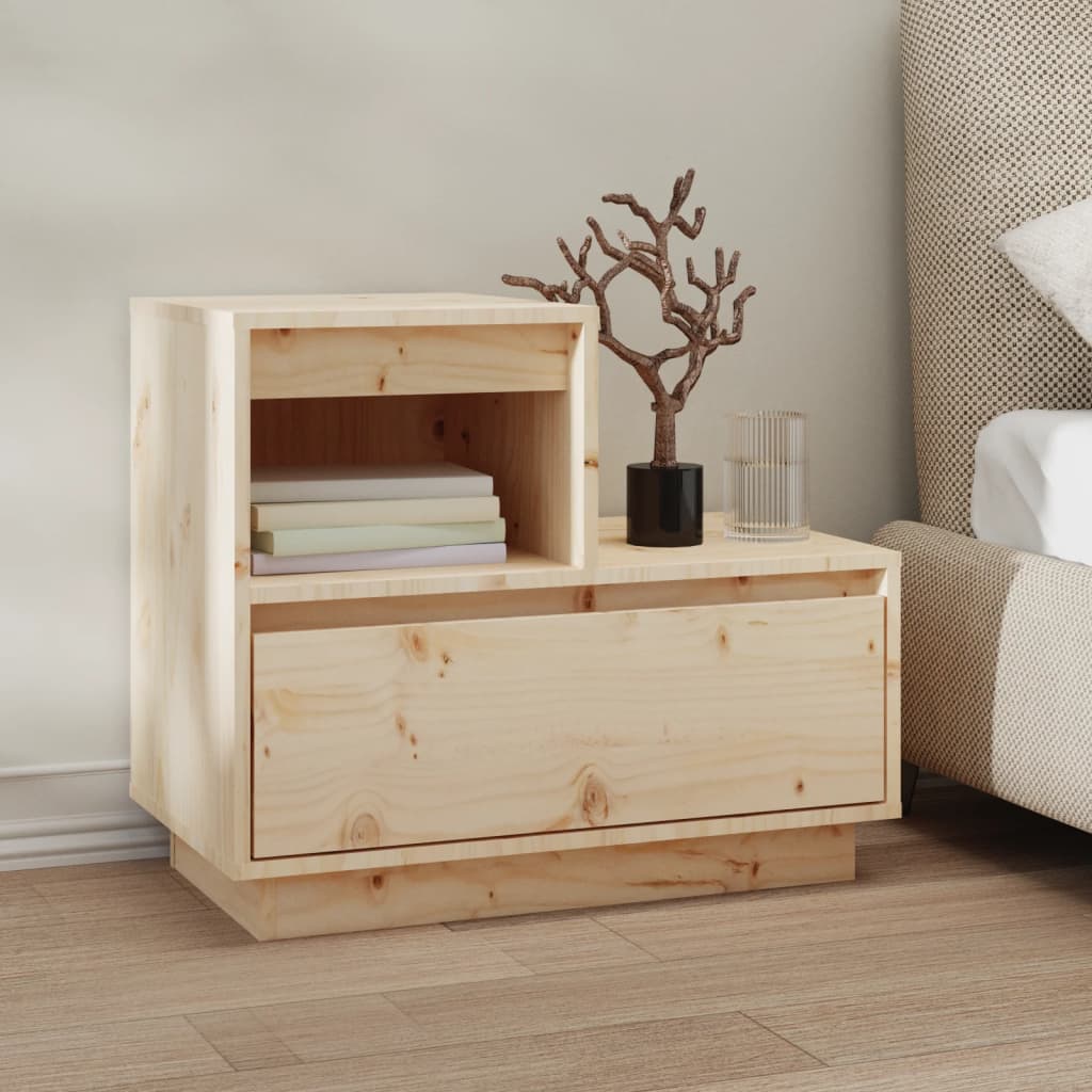 E-shop vidaXL Nočný stolík 60x34x51 cm masívne borovicové drevo